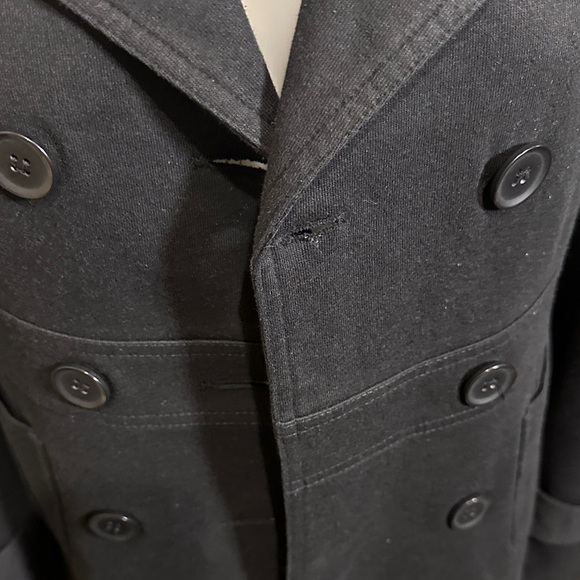 Forever 21 black Double-Breasted Peacoat size m - Picture 3 of 12